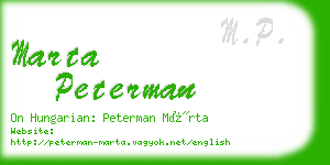 marta peterman business card